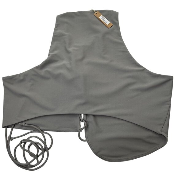 SKIMS Lace Up Super Crop Top Chrome Womens 4X - Picture 3 of 13